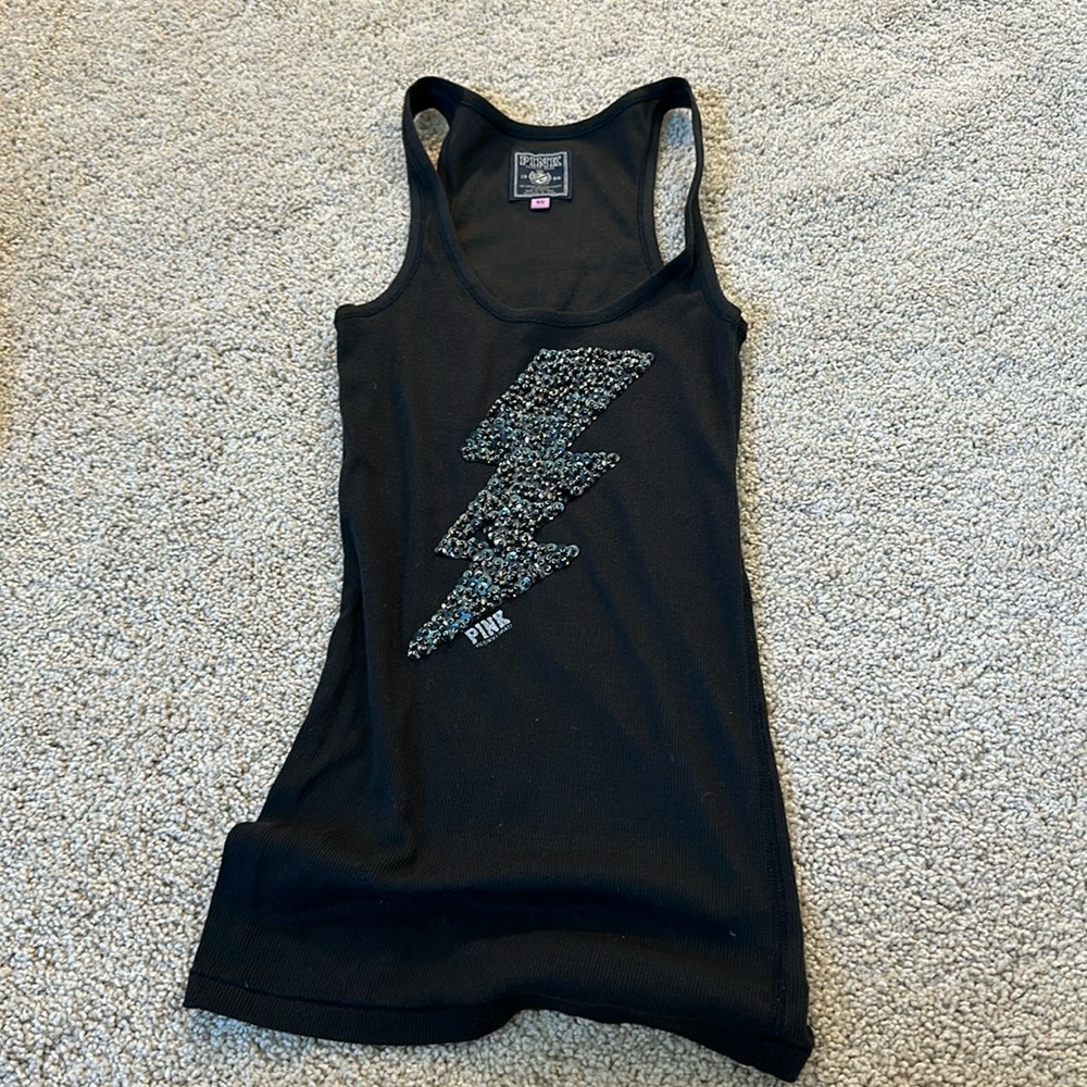 VS PINK black tank top xs